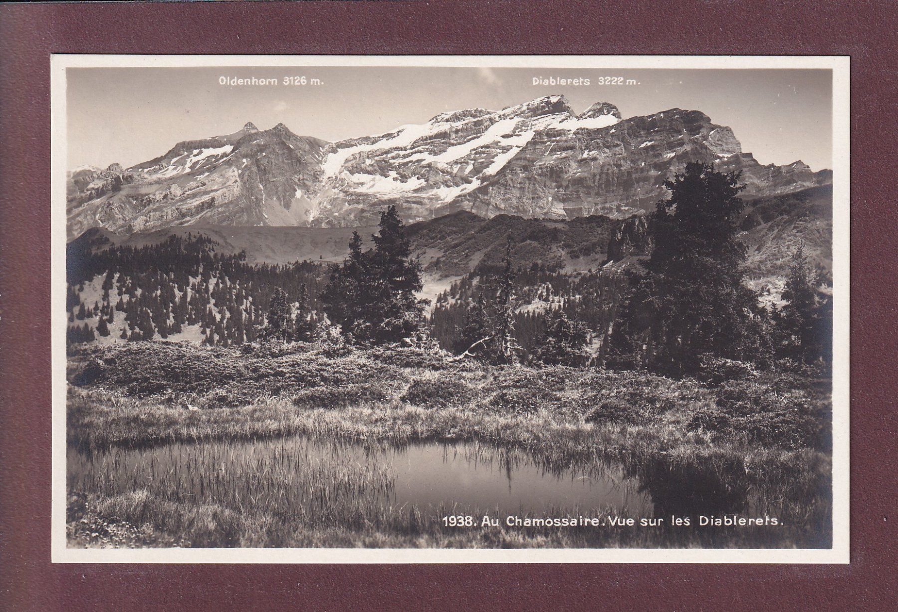 Cartes postales: Au CHAMOSSAIRE - Vue sur les Diablerets – D'occasion à Pully par nicecards
