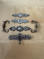 Möbelbeschläge antik Metall 5-teilig gebrauchter Zustand