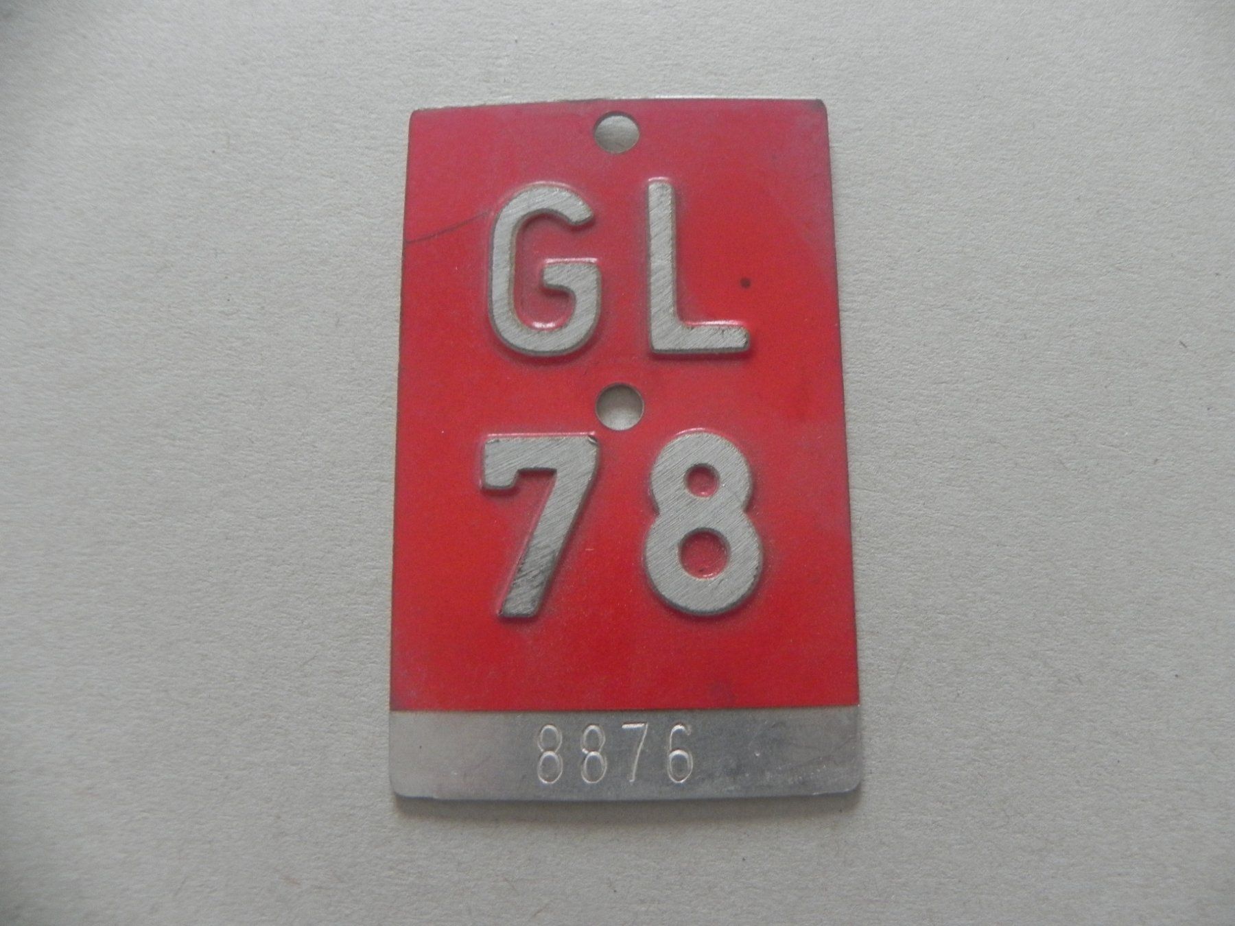 Insegne: Velo Rad Velonummer Nummer 1978 GL 78 Glarus Geschenk – Usato da Siebnen venduto da krimsie