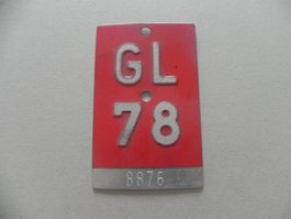 Velo Rad Velonummer Nummer 1978 GL 78 Glarus Geschenk