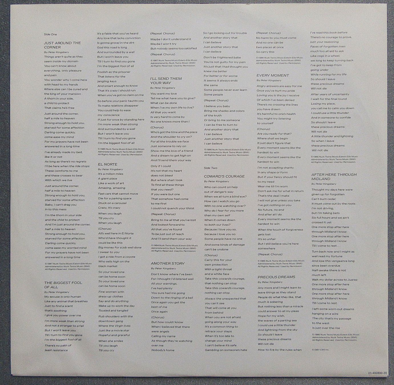 Dischi in vinile: Cock Robin - After Here Through Midland - LP ab CHF 4.00 – Usato da Auenstein venduto da Padabimbim 3