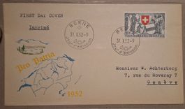 Pro Patria 1952 FDC französisch mit Illustration P2