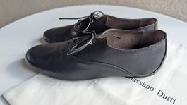 Massimo Dutti Schnürschuh schwarz aus weichem Leder Gr. 41