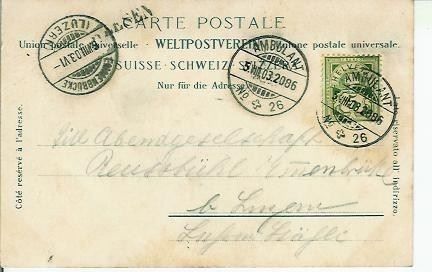 Ansichtskarten: Weesen  SG farbig 1903 gut erhalten – Gebraucht aus Ennetmoos von Ambuman 1