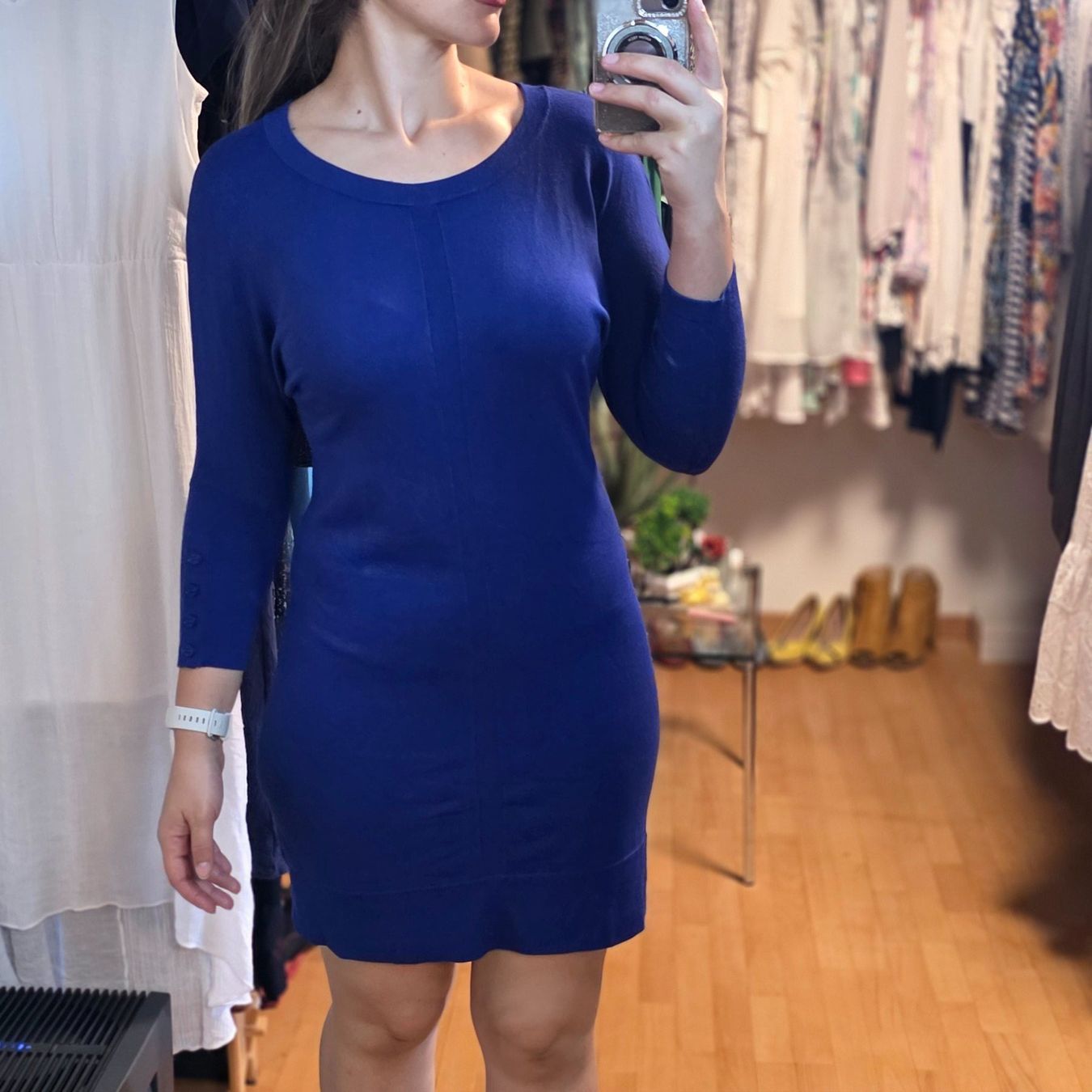 Vestiti: Blaues Kleid M warm elastisch bequem – Usato da Wald ZH venduto da CapLux 2