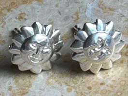 Silber Ohrstecker Sonnenblume Sonne Sommer 🌞🌻☀️