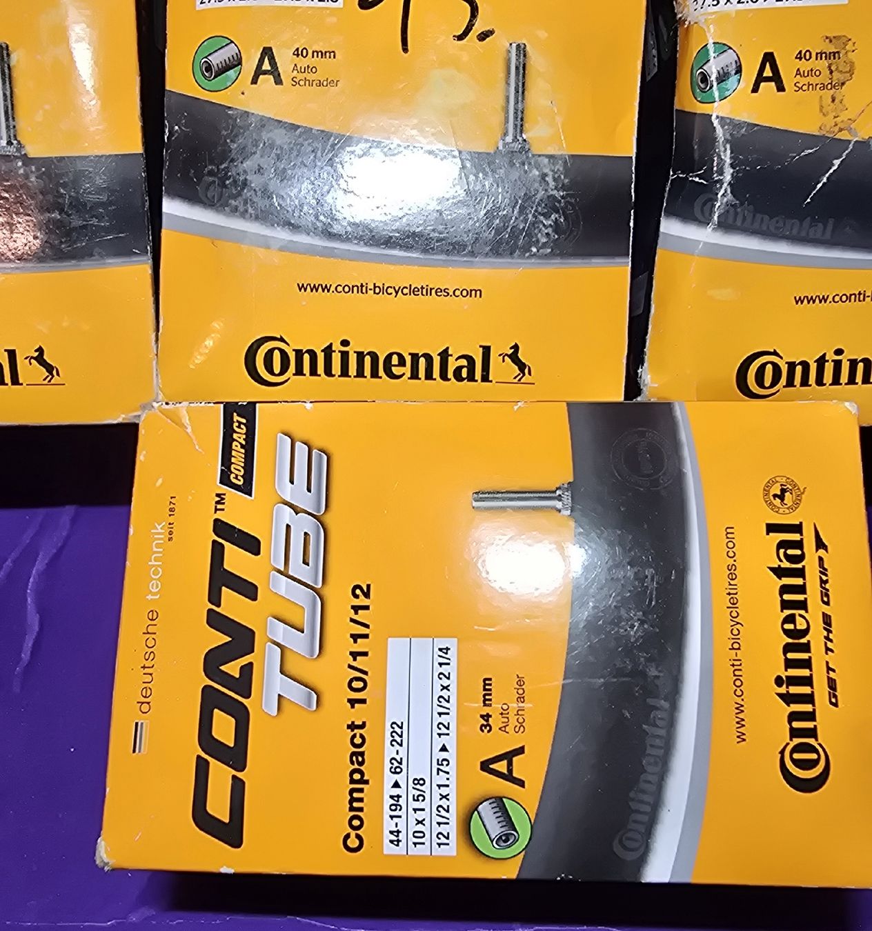 Continental Pezzi di ricambio: 4x Continental Fahrradschläuche – Nuovo e nell'imballaggio originale da Wangs venduto da Restposten.Garage 3