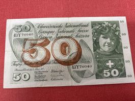 Seltene 50-Franken-Note von 1973 - Top Zustand!