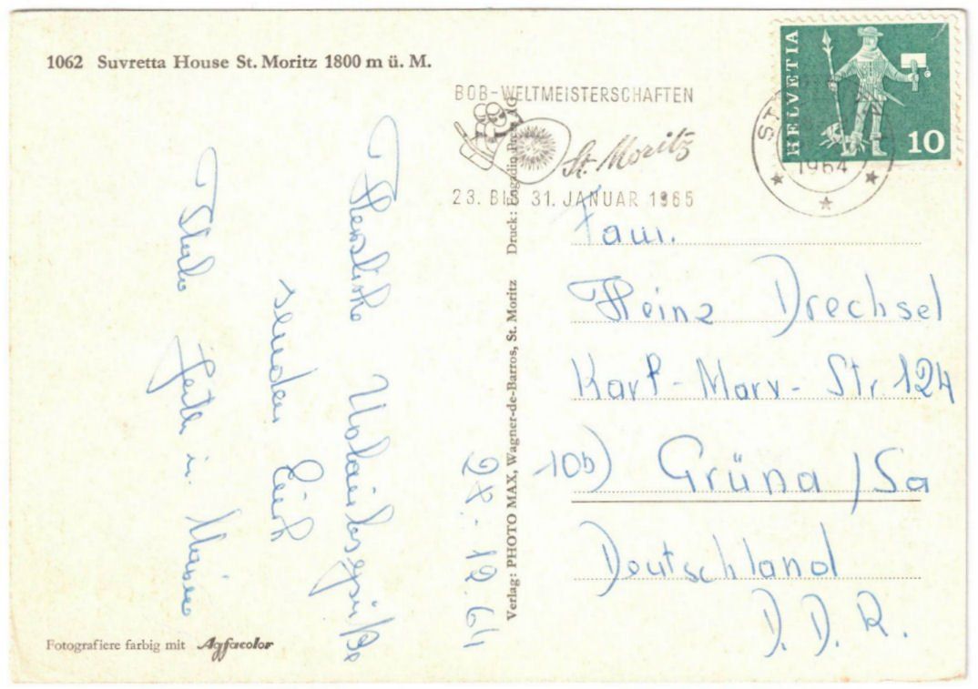 Cartoline postali: St. Moritz - 4 Bild AK Suvretta House – Usato da Binningen venduto da Mountainrider 1