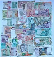 41 Konvolut Banknoten verschiedener Länder und Denominatione