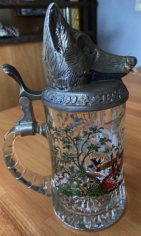 Bicchieri: Antiker Bierkrug mit Zinn Deckel – Nuovo (secondo la descrizione) da Hinwil venduto da Gresserkurt 3