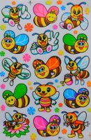 Bienen Aufkleber Sticker 1 Bogen 27 x 18 cm Tuning ST115