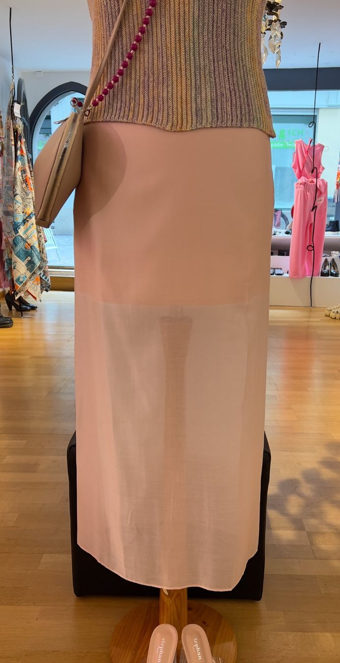 Gonne: Rosa Sommerrock mit Transparenz – Nuovo e nell'imballaggio originale da Zürich venduto da Naebeli 1