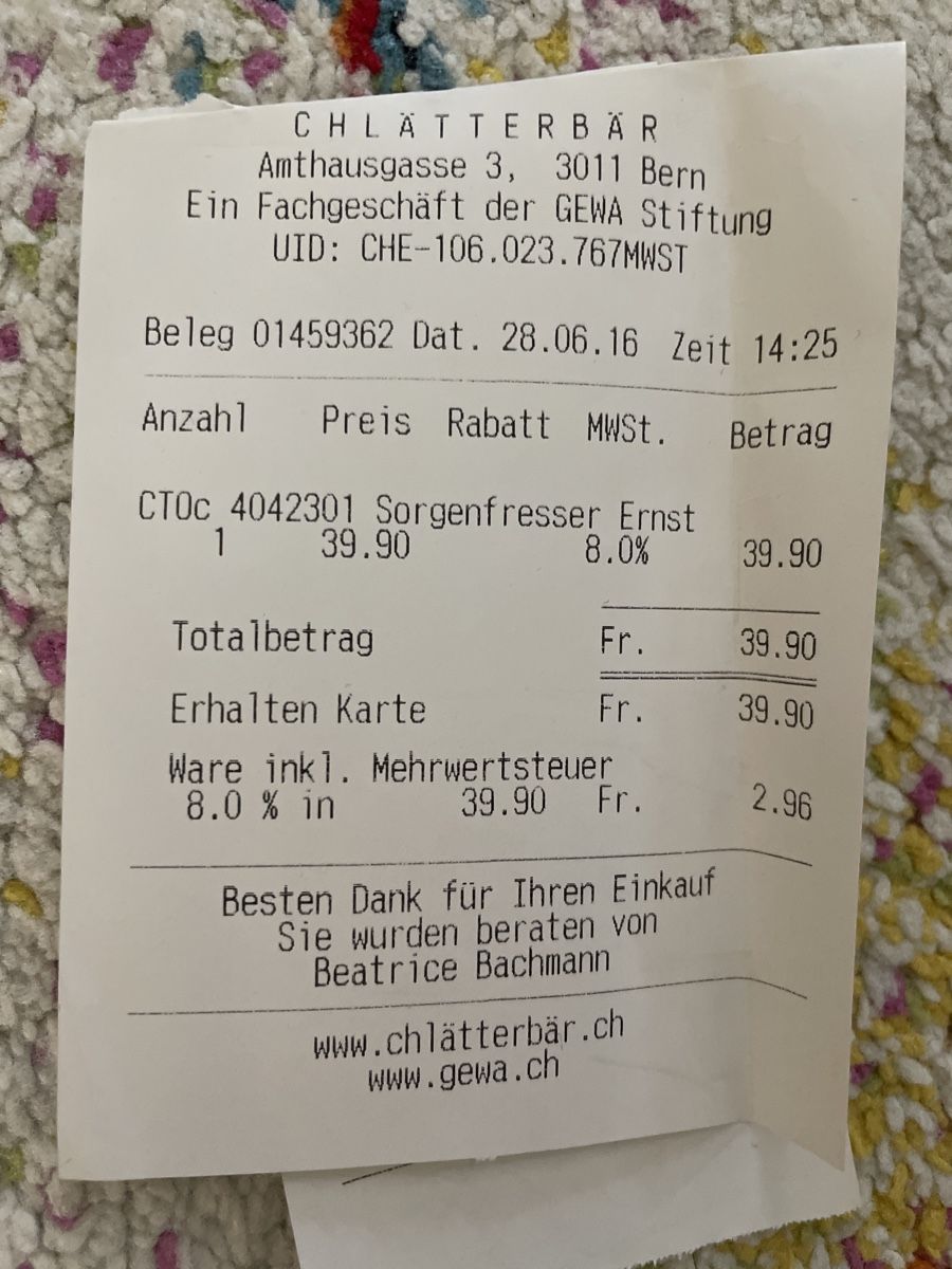 Giocattoli: Sorgenfresser Ernst – Usato da Rüfenacht BE venduto da Edinas_shop 1