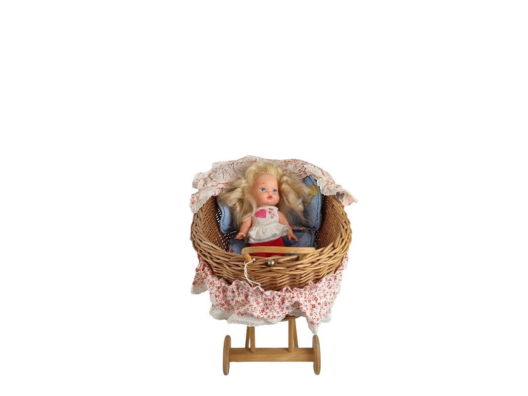 Carrozzine per bambole: Peddigrohr Puppenwagen Set – Usato da Wangen b. Olten venduto da Restwert_Wangen 1