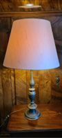 Antike Messing Tischlampe mit Seidenlampenschirm