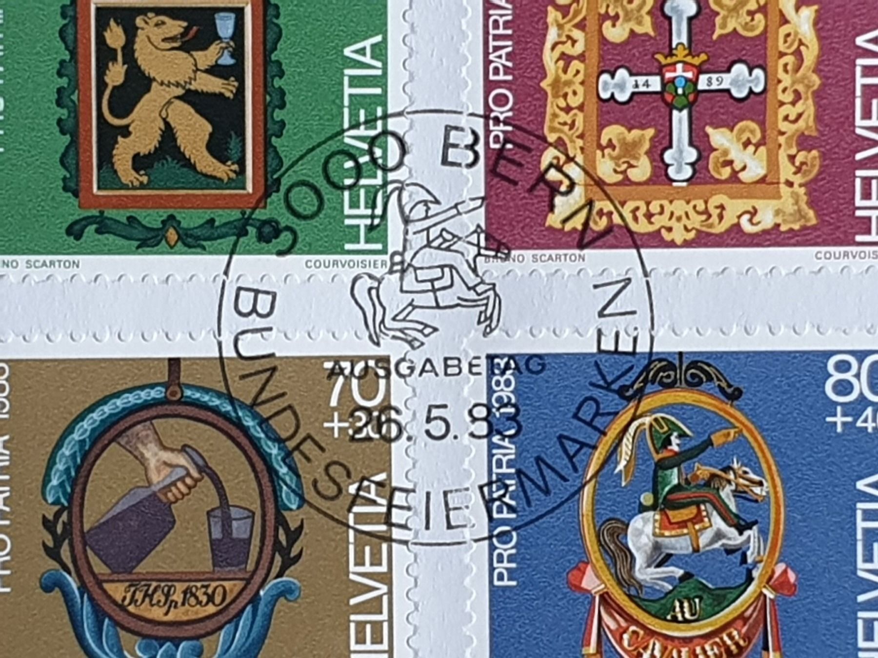 Tutti i francobolli: (207)   Pro Patria 1983 mit ET Stempel – Usato da Schwarzhäusern venduto da Inot3 2