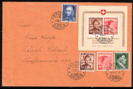 Pro Juventute 1941, Block auf Combo-Brief