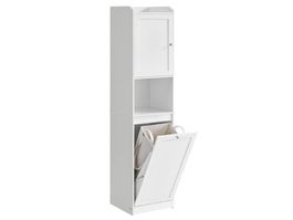 Badezimmerschrank mit Wäschekorb 40 x 40 x 170 cm ALVINA