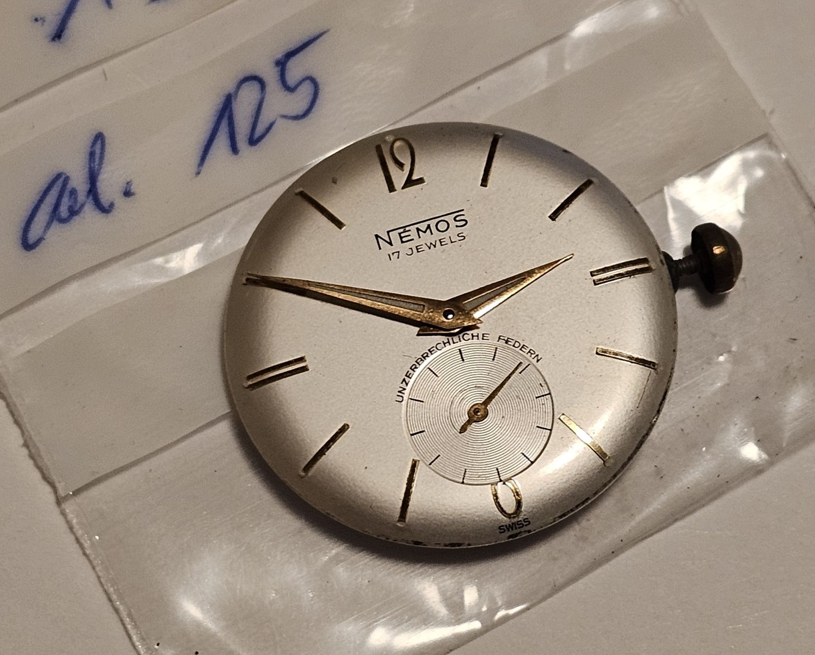 Orologi: Mouvement montre NEMOS  Cal.125 – Difettoso da Genève venduto da Fresko01