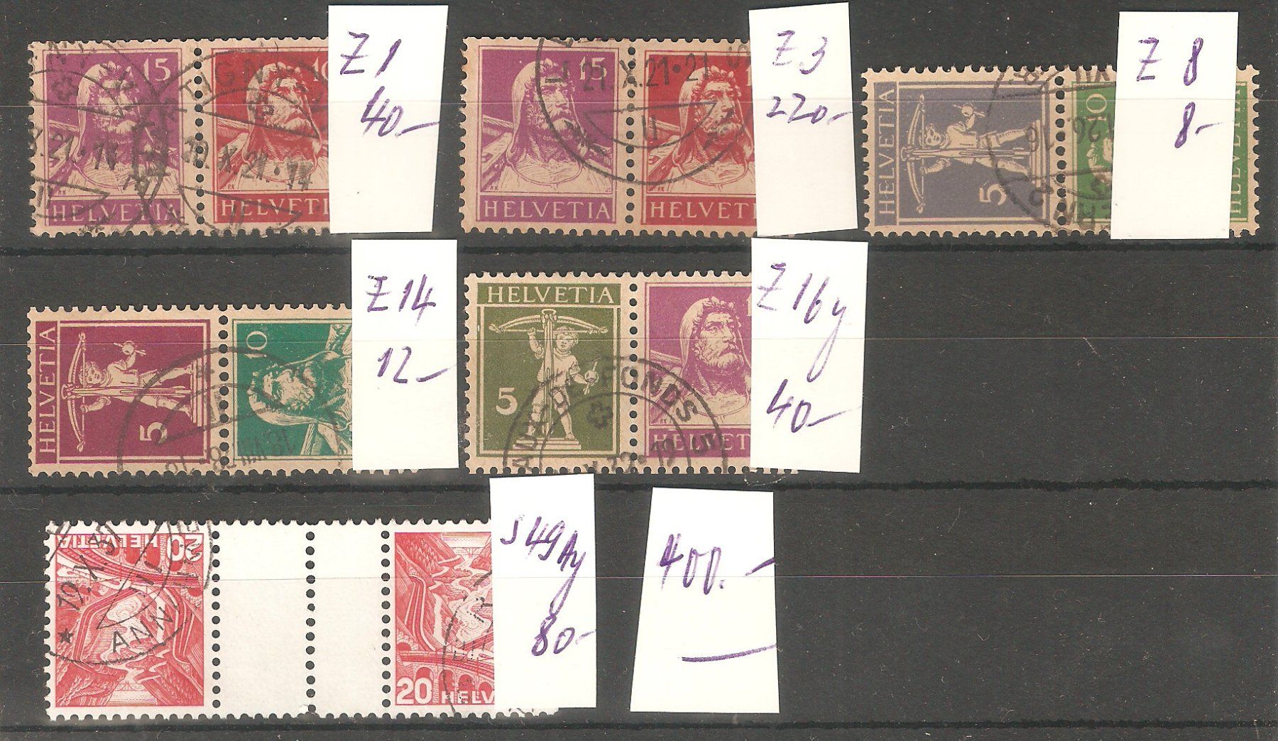 Alle Briefmarken: 8 K gest. – Gebraucht aus Lausanne von Whorvath