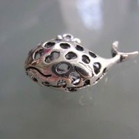 Anhänger Metall  3D  Walfisch   25x20mm