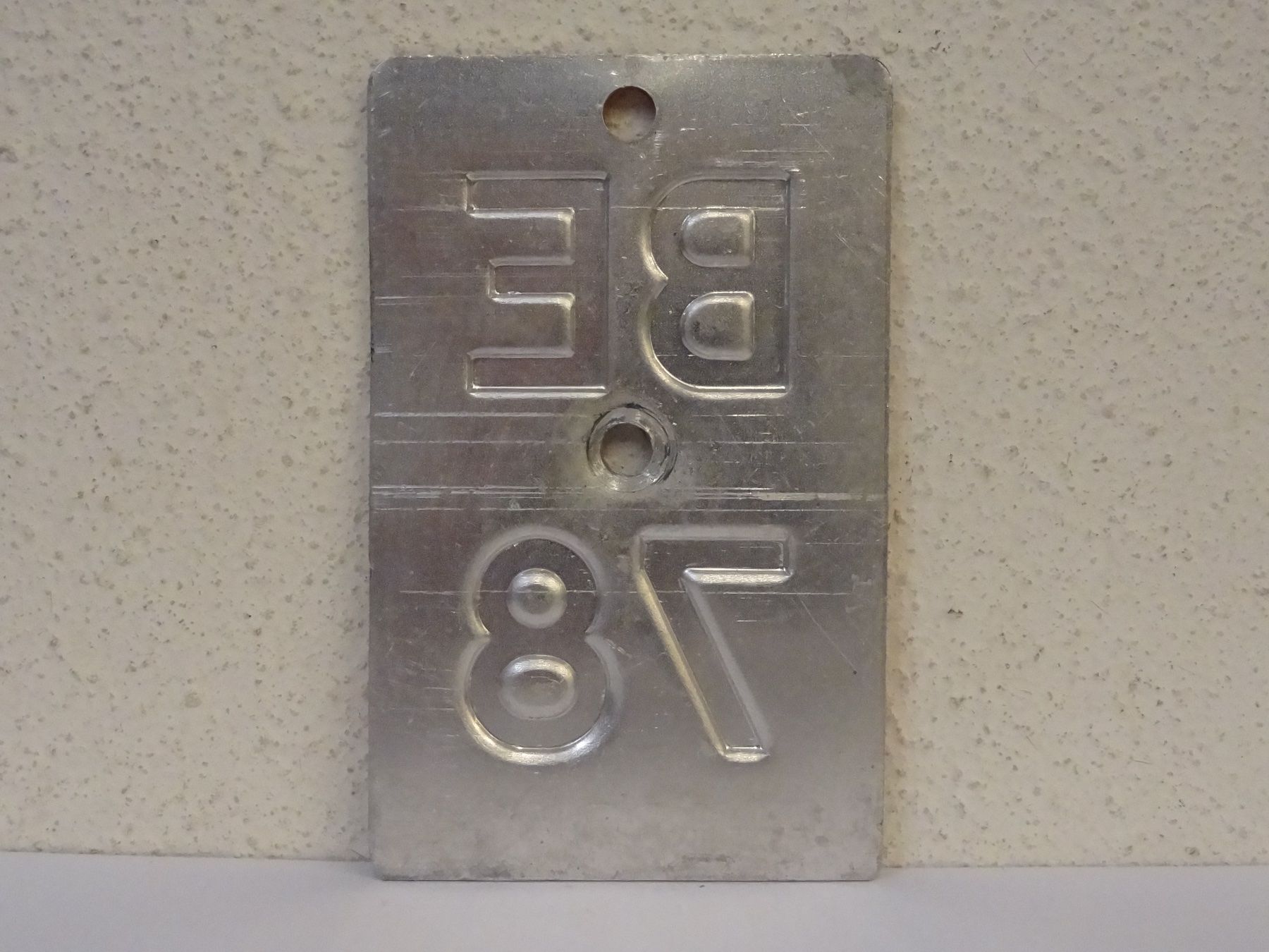Schilder: BE 78 VELONUMMER - FAHRRADSCHILD – Gebraucht aus Kerzers von zimmergruen 1