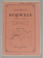 Generalkarte der Schweiz, Blatt III, Überdruck 1908