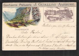 #Litho Conf. J.Guallini Aarburg,Staubbach,Möbelfabrik, 1900