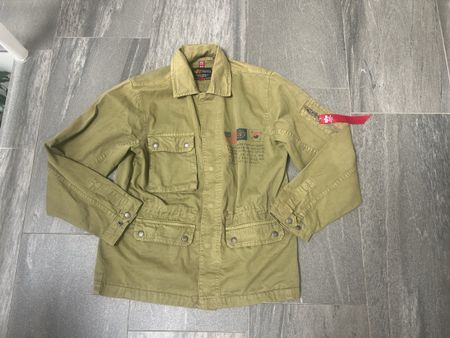 Alpha Industries Jacke Olive mit Drachenmotiv Grösse S