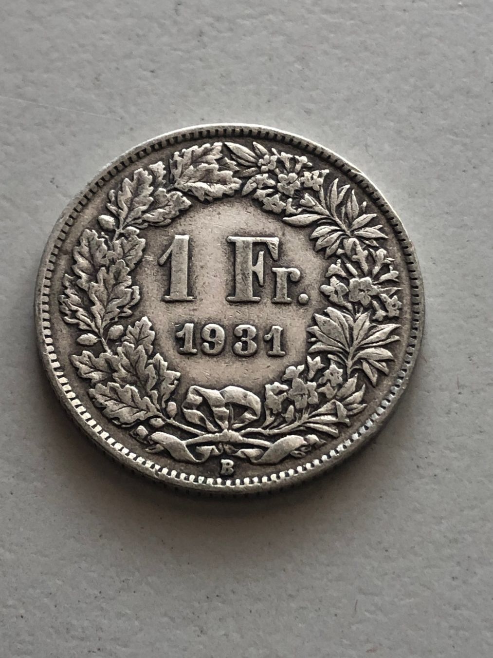 Alle Münzen: 1 Fr. 1931 – Gebraucht aus Schötz von Odpa