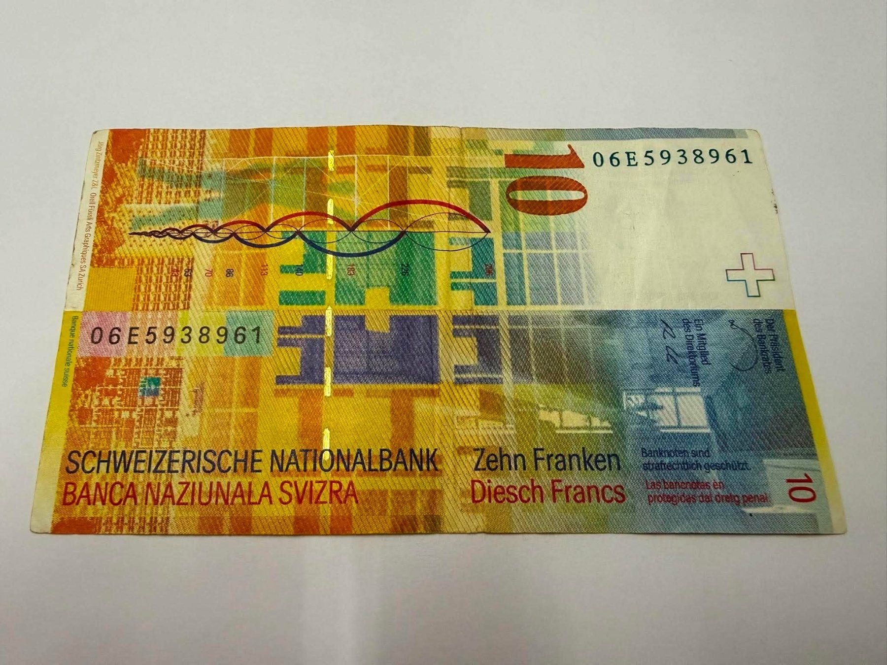 Banconote: Alte Schweizer Banknote 10 SFr. – Usato da Winterthur venduto da Joe1001 1