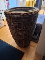 Blumentopf Korb gross Holz, 55cm hoch, ○27cm