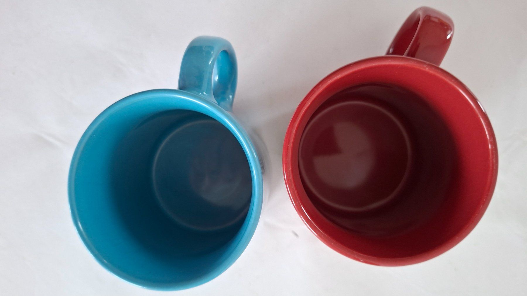 Rössler Tazze: 2er Set farbige Kaffee Tassen Rössler? Blau rot – Usato da Opfikon venduto da Diversamente 3