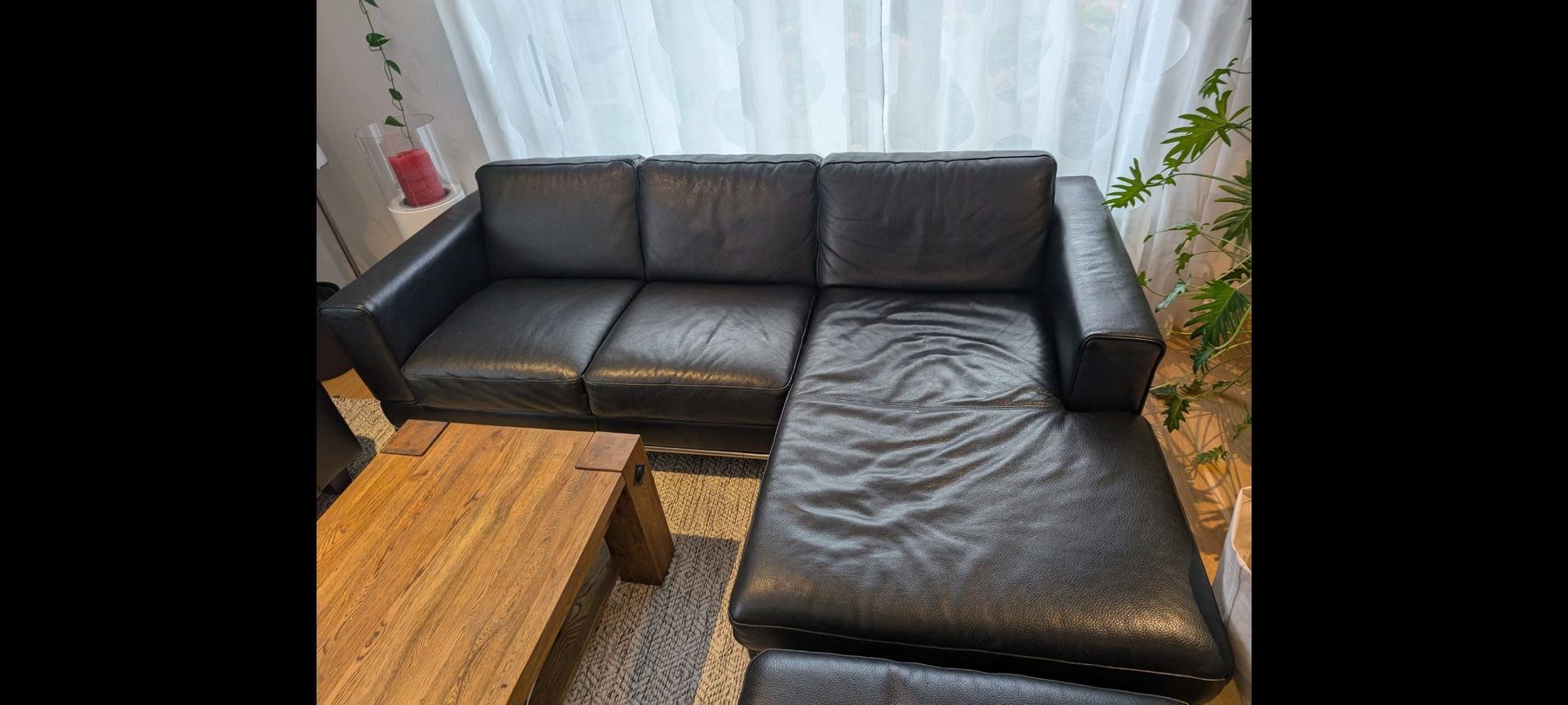 Divani: Ecksofa Leder Schwarz  – Usato da Olten venduto da Gsorxx 1