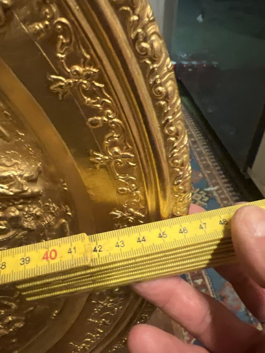 Servierplatten: Vergoldeter Messing Wandteller Vintage d=46cm(d) – Gebraucht aus Rorschach von TimelessTrading 4