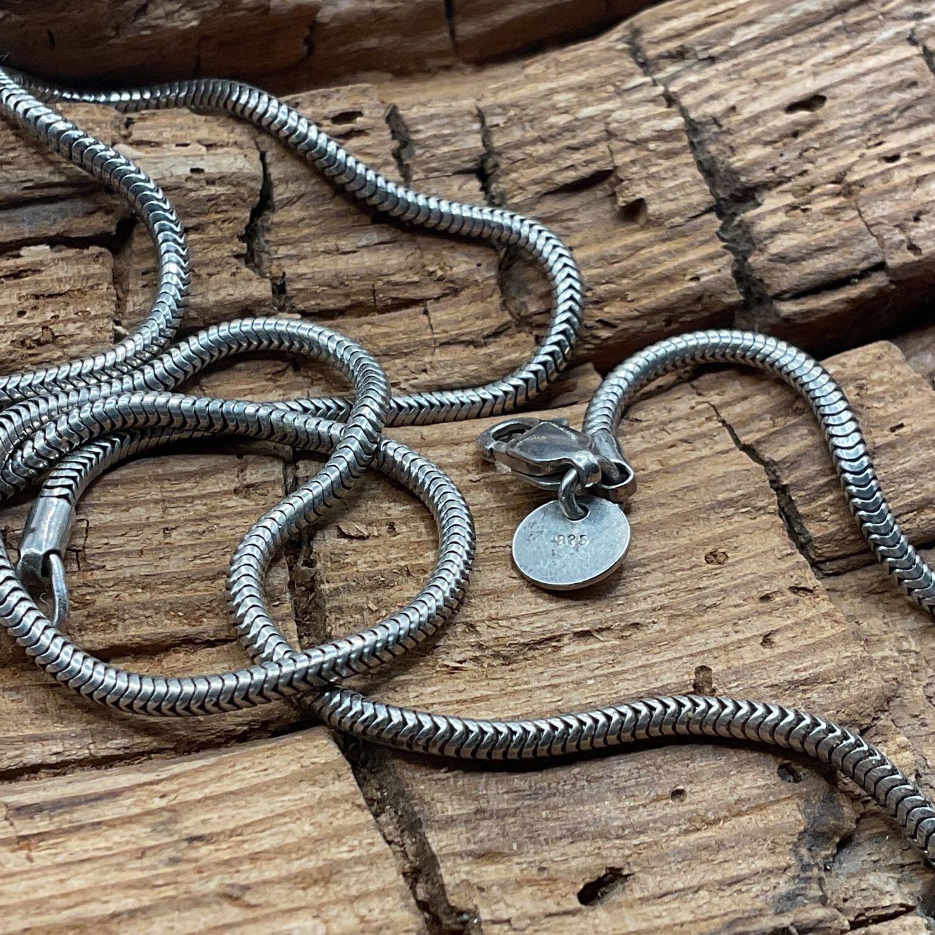 Catenine: Alte Silber Schlangenkette, 62cm – Usato da Luzern venduto da S.Kern01