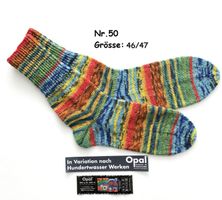 Handgestrickte "Hundertwasser" Socken  Grösse: 46/47  Nr.50