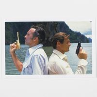 Postkarte James Bond Roger Moore & Christopher Lee