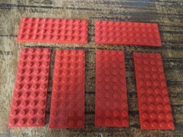 lego 3030 lot de 6 pièces Red Plate 4 x 10