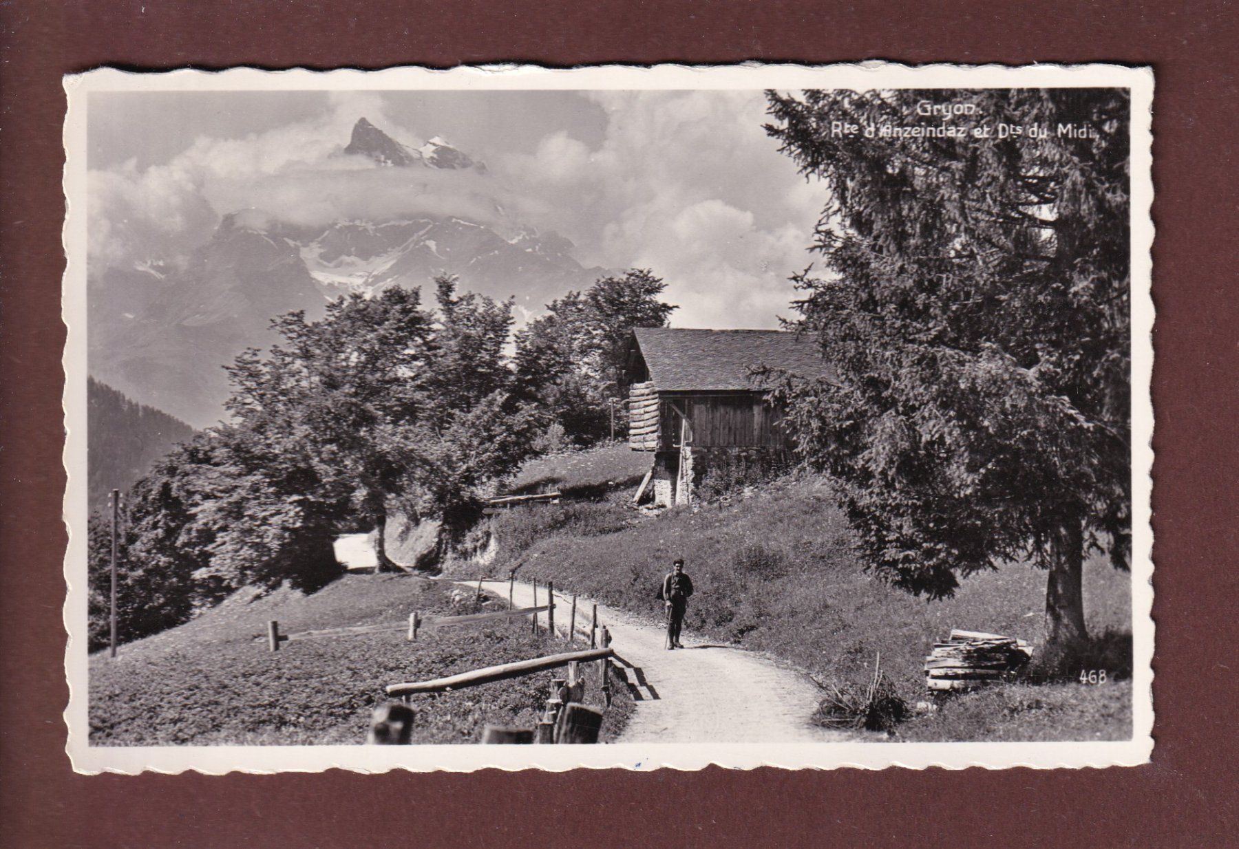 Cartoline postali: GRYON - Route d'Anzeindaz - 1966 – Usato da Pully venduto da nicecards