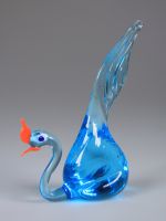 Murano Glas Schwan blau