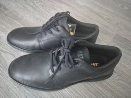 Herren Schuhe CAT Leder schwarz neu Grösse 43