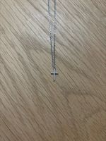 Halskette Kreuz Anhänger mit Zirkonia | silber | 45cm