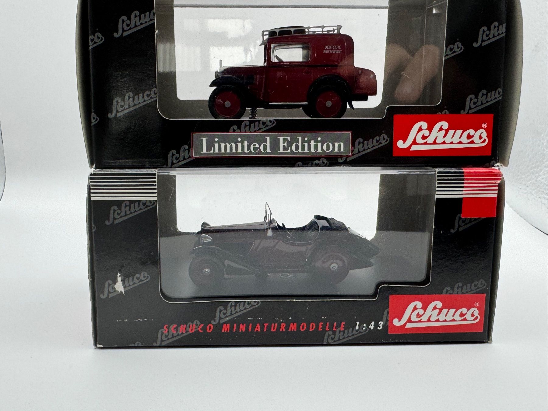 Schuco Modellautos: 6 Schuco Modellautos 1:43, Oldtimer, in Original Box – Gebraucht aus Luzern von Cabriolet 1