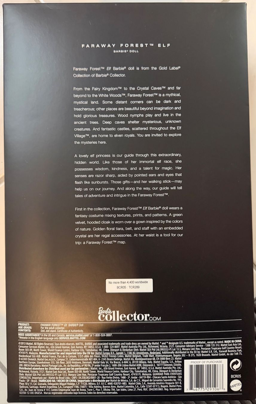 Bambole: Faraway Forest Elf Barbie Gold Label – Nuovo e nell'imballaggio originale da Bürglen TG venduto da SonneMondSterne99 8