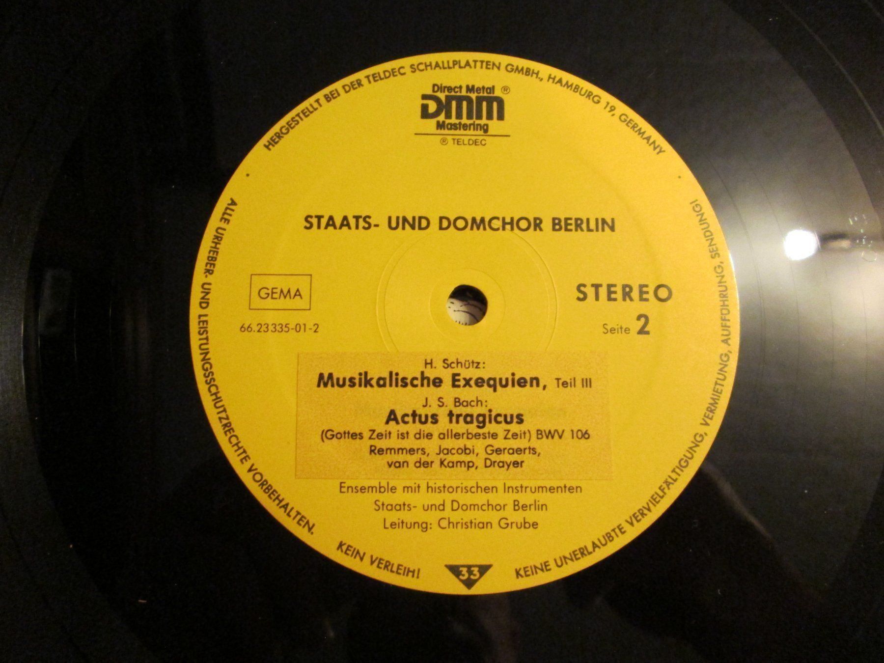 Dischi in vinile: Disque Vinyle Heinrich Schütz & J.S.Bach – Usato da la Chaux-de-Fonds venduto da Lampe 2