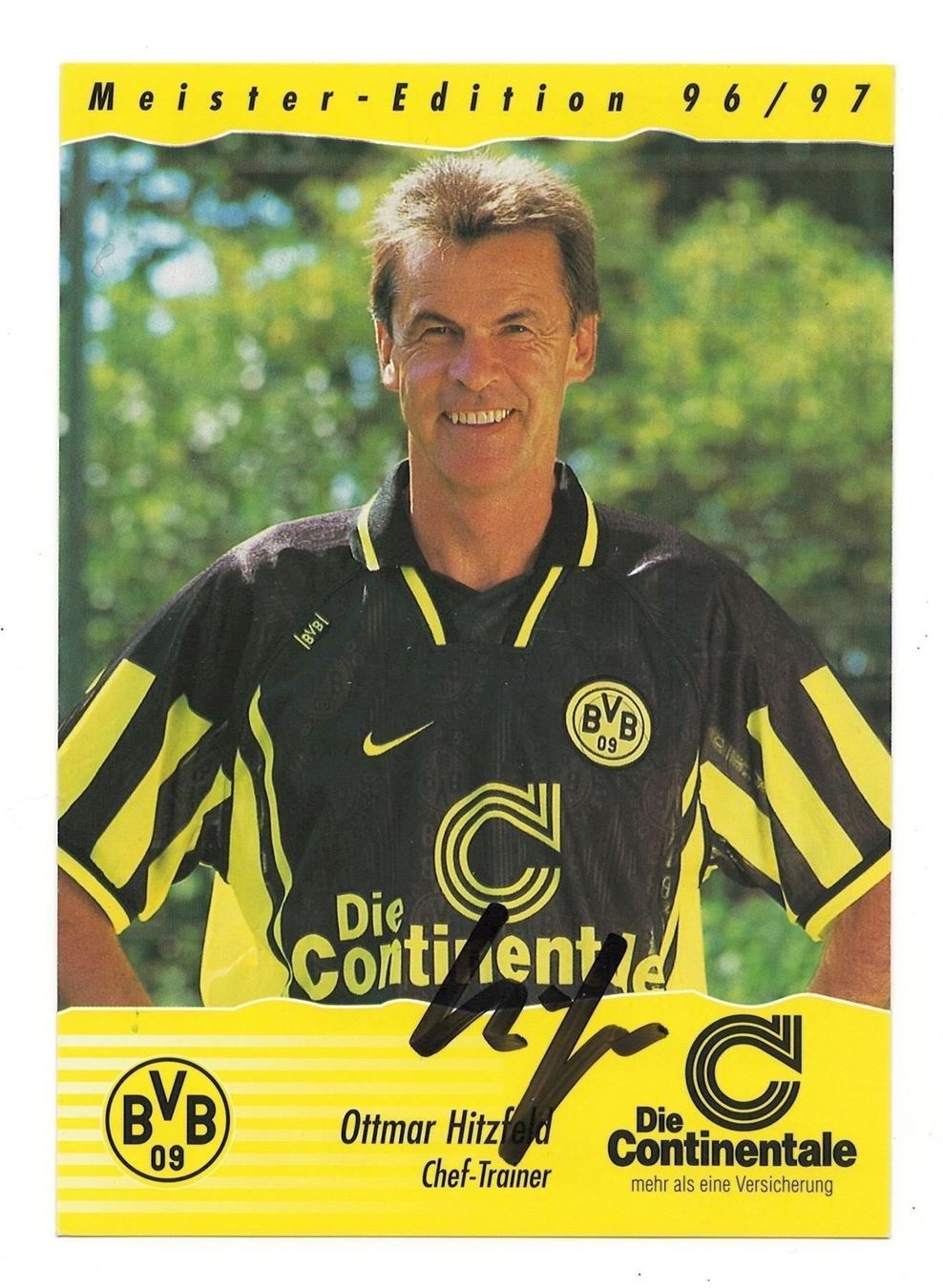 Autographes: OTTMAR HITZFELD  BVB DORTMUND  AUTOGRAMM – D'occasion à Basel par verano1000