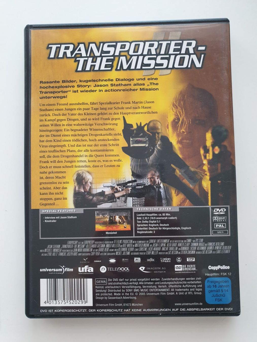 Tutti i DVDs: Transporter - The Misson DVD – Usato da Zürich venduto da pau_y8mv 1