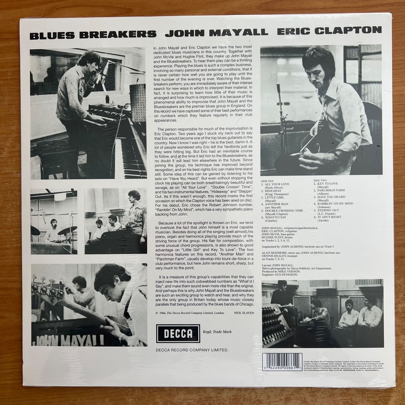 Dischi in vinile: John Mayall & Erich Clapton - Blues Breakers / EU 2008 - NEW – Nuovo e nell'imballaggio originale da Gais venduto da soundcave57 1